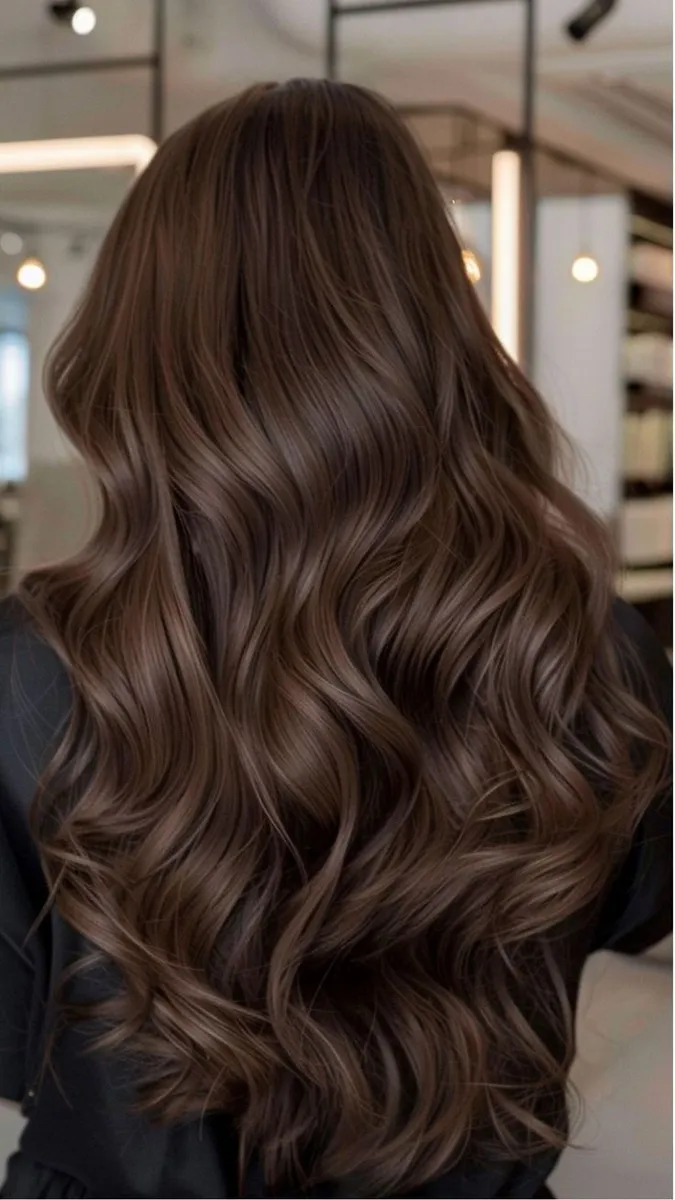 Cabello largo y brillante